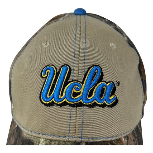 UCLA Bruins Camo Baseball Hat Outdoor Cap One Size Adjustable Strap Blue Khaki - Picture 7 of 12